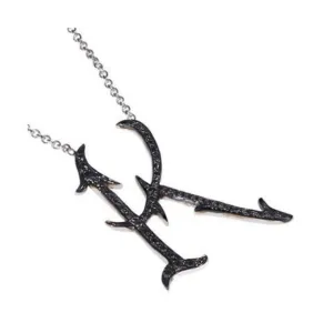 Initial K Diamond Necklace