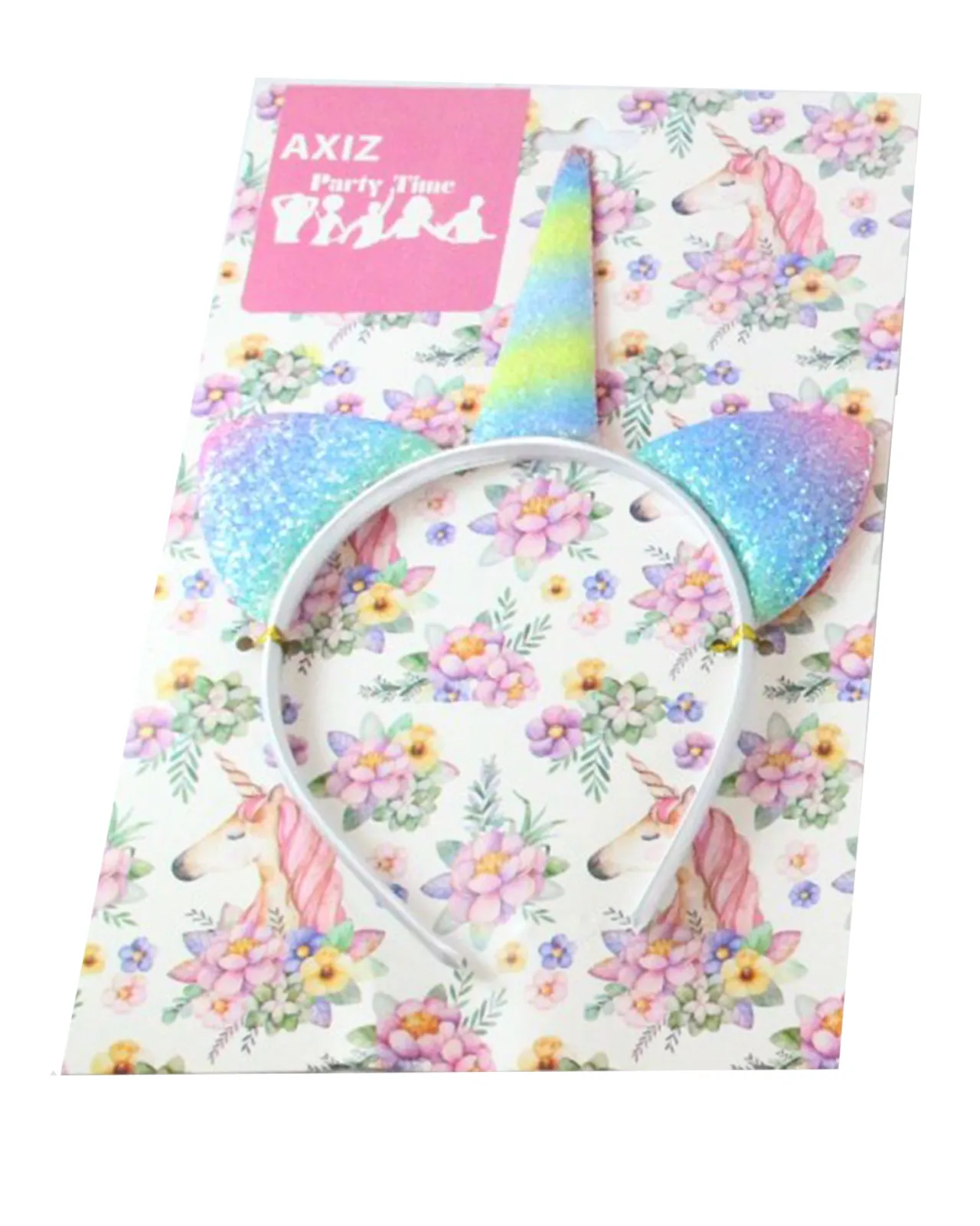 Iridescent Rainbow Glitter Unicorn Headband
