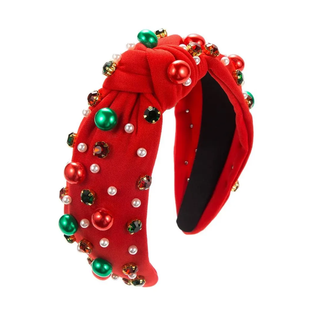 JBextension Christmas Headbands for Women Christmas Hair Accessories for Women Christmas Outfits Knotted Headbands Holiday Head Band for Women’s Hair Festive Headpieces Christmas Gifts