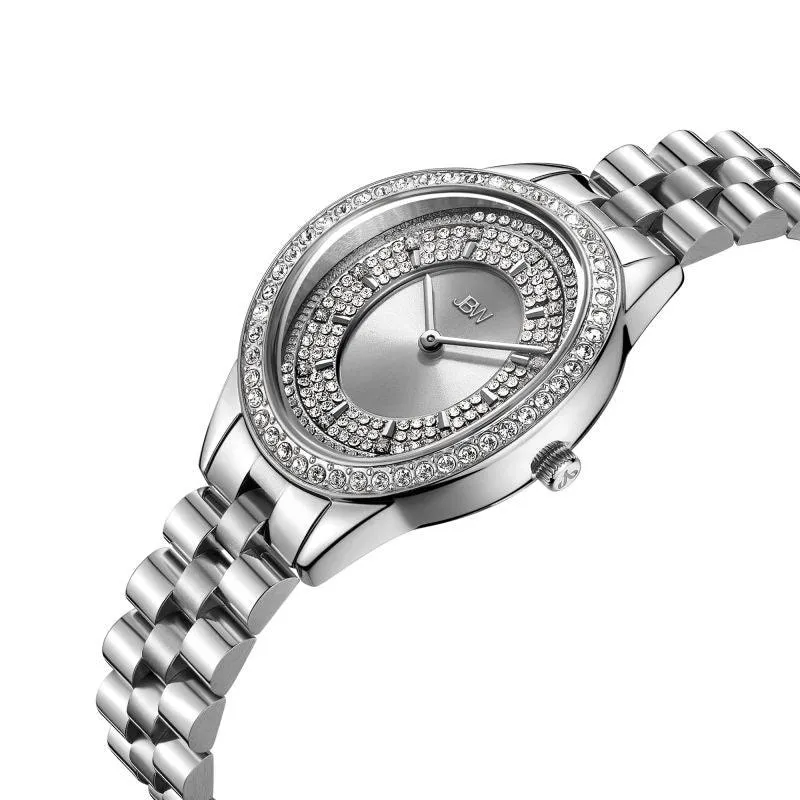 Jbw Women's Bellini Watch 0.12 Ctw Diamond - Stainless Steel - Ladies Watch - Silver - J6381