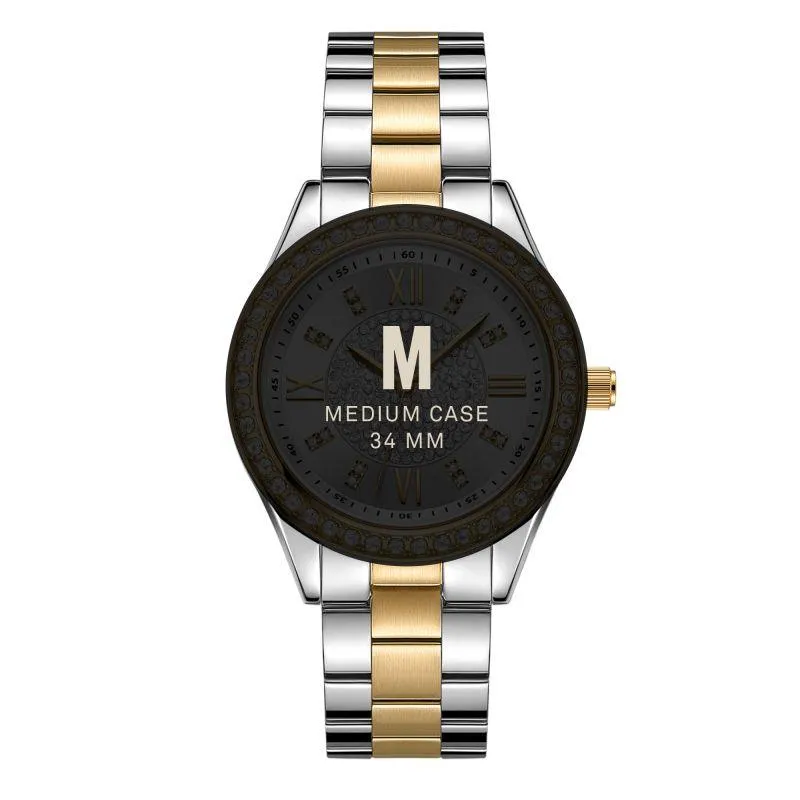JBW Women's Mondrian 34 Watch 0.08 ctw Diamond - Stainless Steel - Silver And Gold - J6388