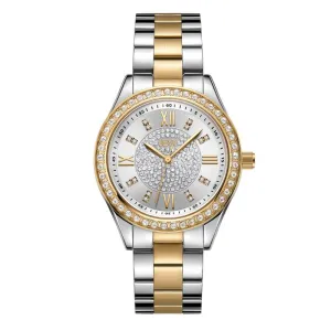 JBW Women's Mondrian 34 Watch 0.08 ctw Diamond - Stainless Steel - Silver And Gold - J6388