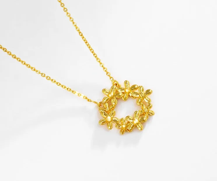 Jewelry new flower accessories clavicle chain summer girls sweet niche temperament necklace jewelry women