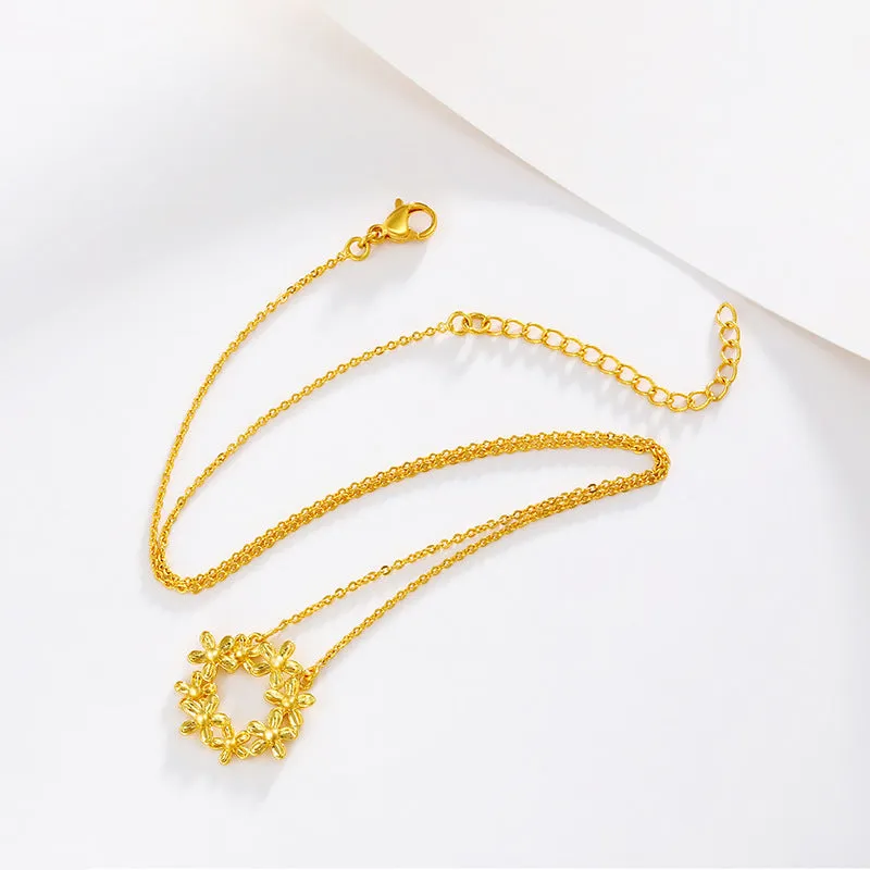 Jewelry new flower accessories clavicle chain summer girls sweet niche temperament necklace jewelry women