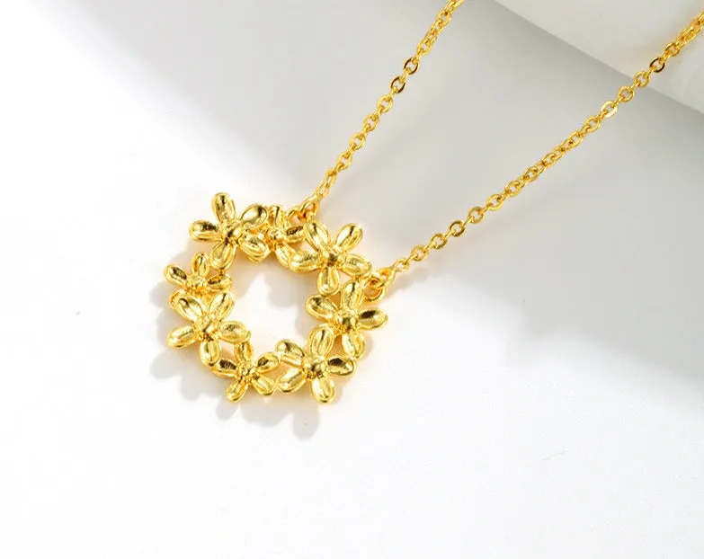 Jewelry new flower accessories clavicle chain summer girls sweet niche temperament necklace jewelry women