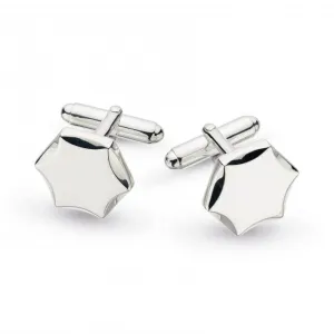 Kit Heath Revival Hexagon Engravable Hallmarked Cufflinks 8108RP