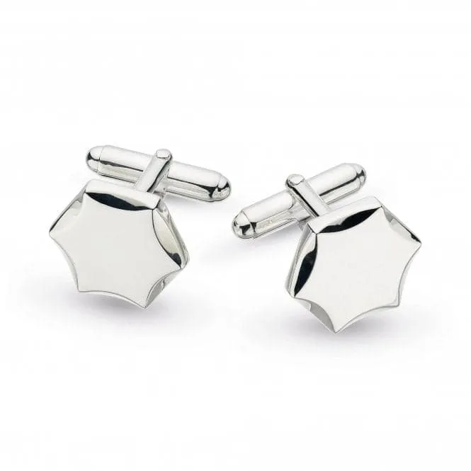 Kit Heath Revival Hexagon Engravable Hallmarked Cufflinks 8108RP