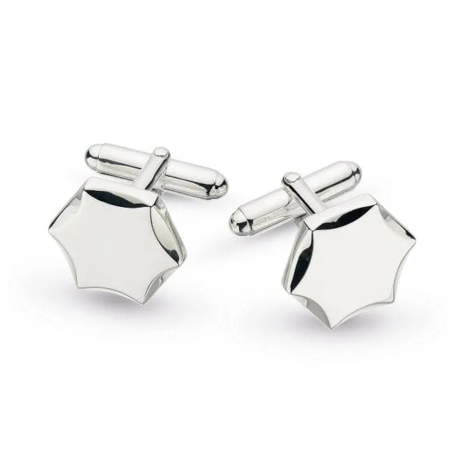 Kit Heath Revival Hexagon Engravable Hallmarked Cufflinks 8108RP