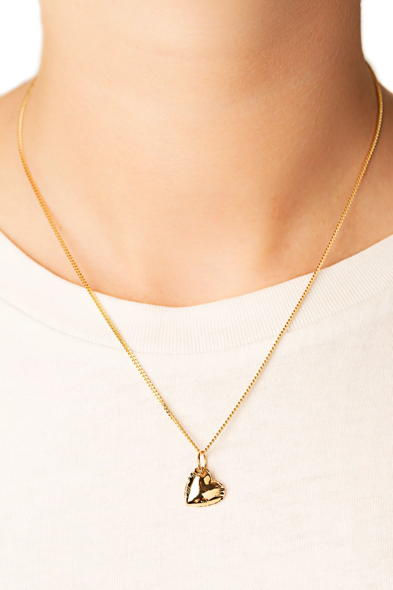 Letter Heart Gold Plated Necklace