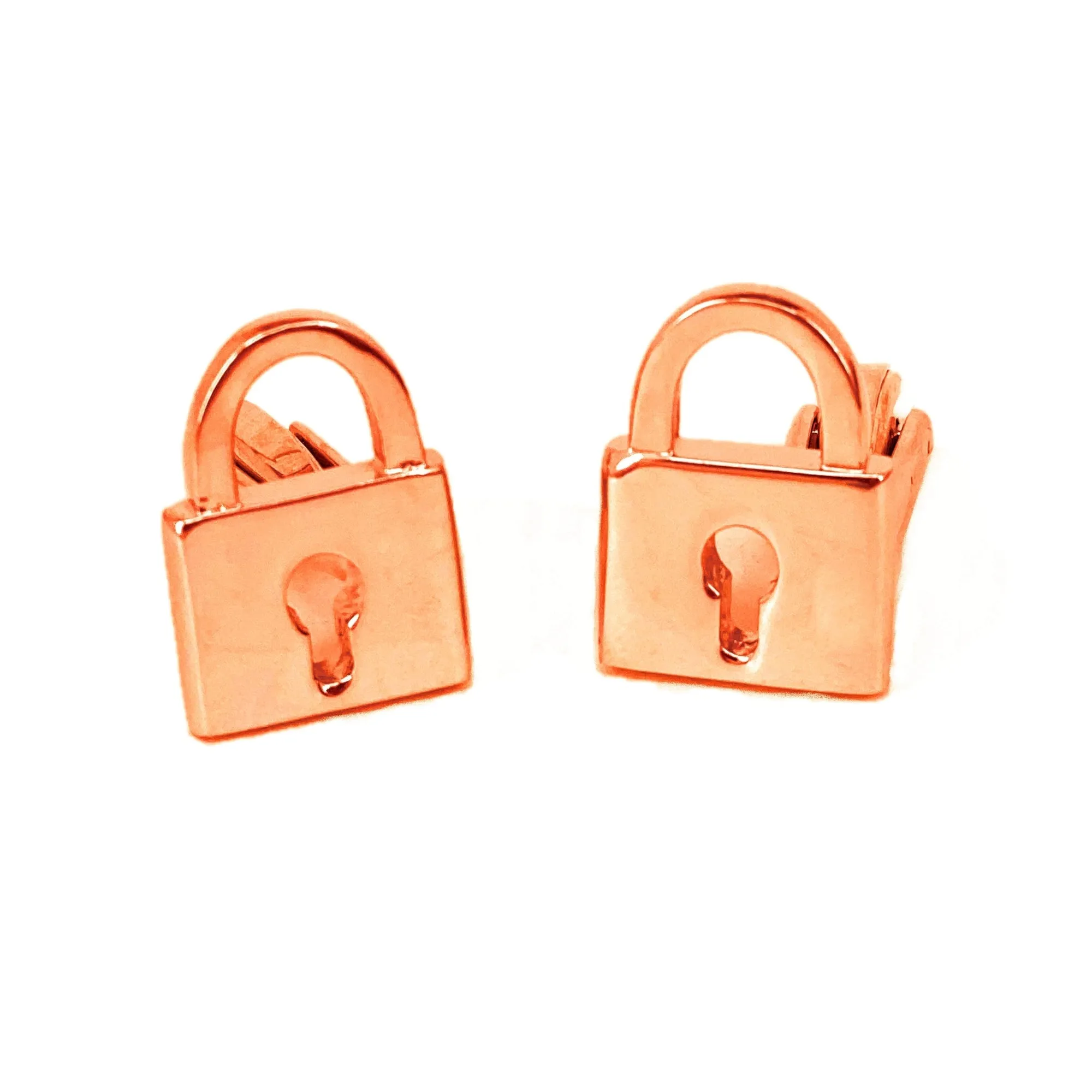 Locks in Rose Gold and Silver Cufflinks - Marzthomson  (Online Exclusive)