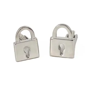 Locks in Rose Gold and Silver Cufflinks - Marzthomson  (Online Exclusive)