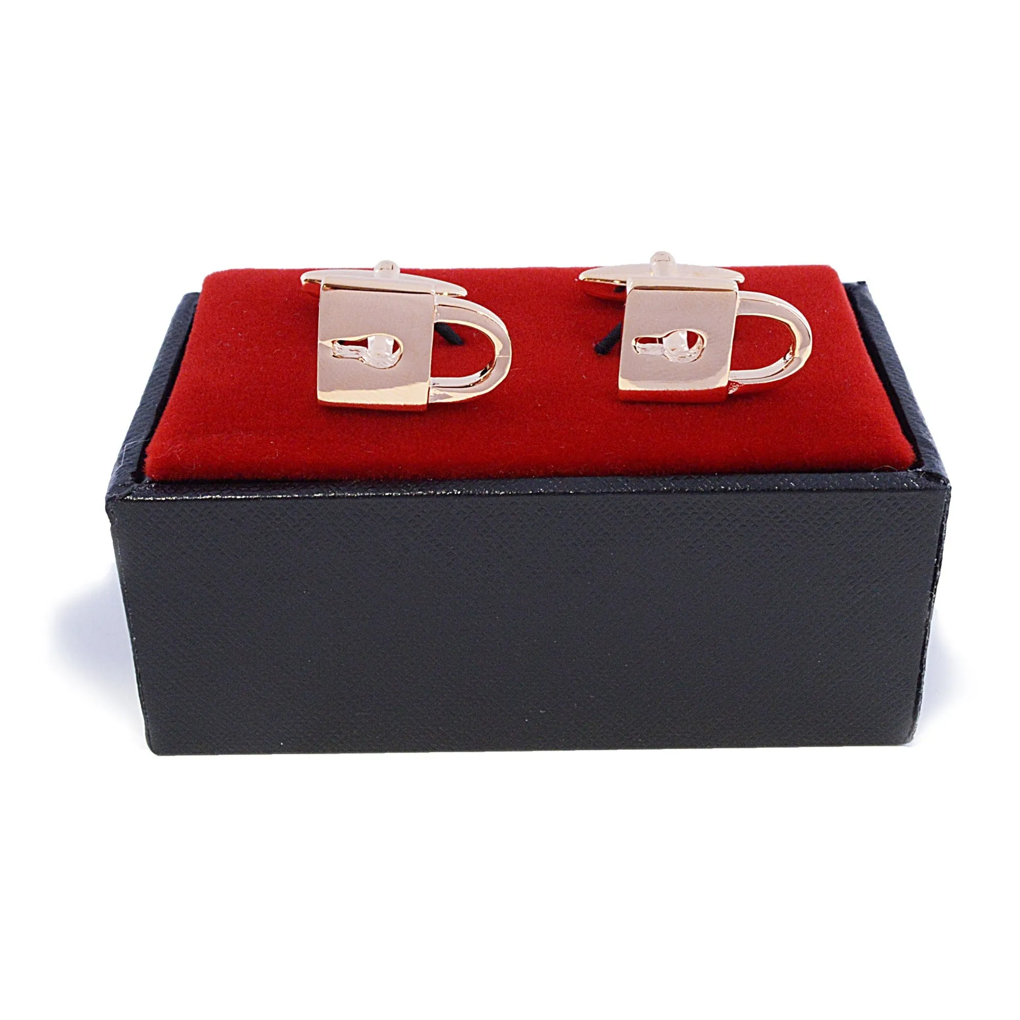 Locks in Rose Gold and Silver Cufflinks - Marzthomson  (Online Exclusive)