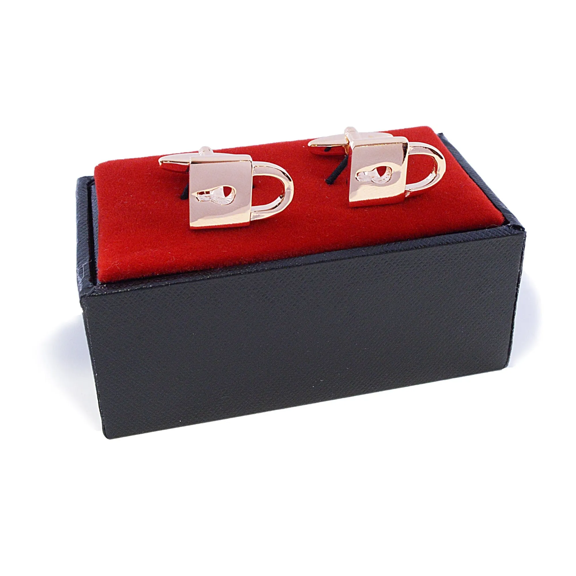 Locks in Rose Gold and Silver Cufflinks - Marzthomson  (Online Exclusive)