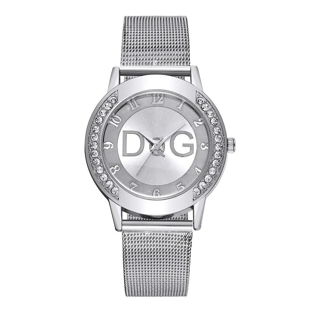 Luxury Brand Women's watches With Diamonds Simple Digital Design Ladies' Quartz Watch Casual Gold Mesh Belt Women Clock Strap