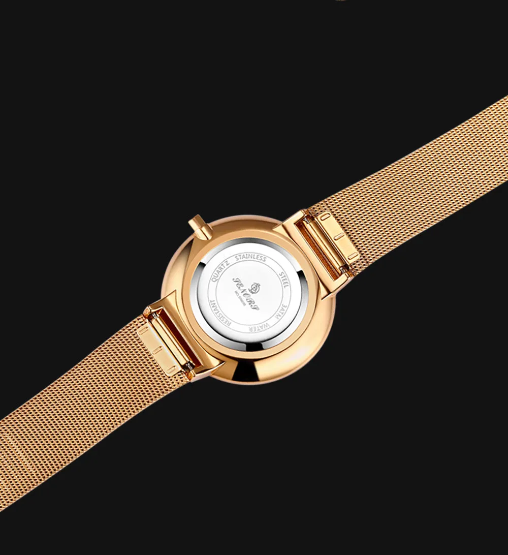 Luxury Casual Ultra-Thin Leisure Milan Strap Minimalism Ladies Watch