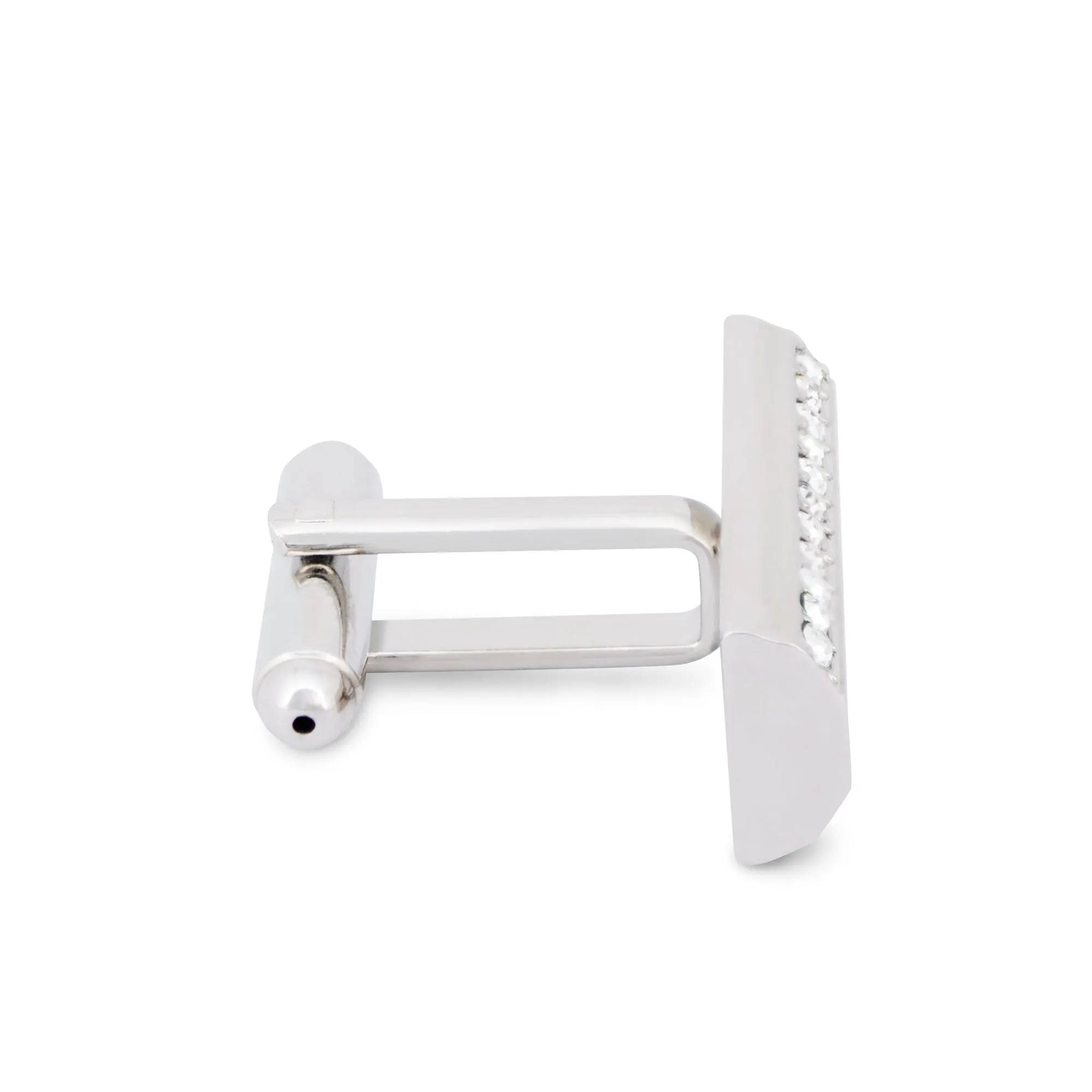 MarZthomson Black Insert Rectangle Cufflinks  (Online Exclusive)