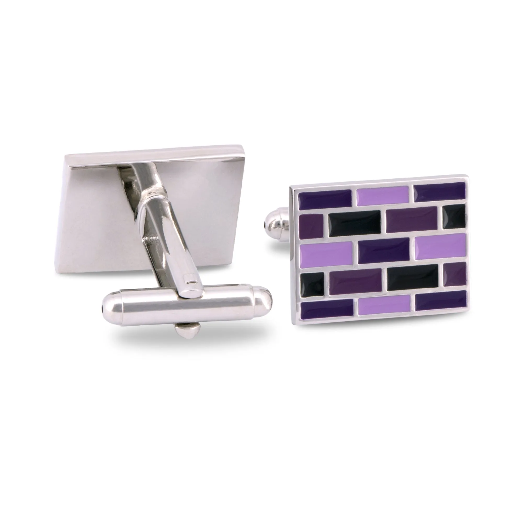 MarZthomson Brick Wall Cufflinks in Shades of Purple (Online Exclusive)