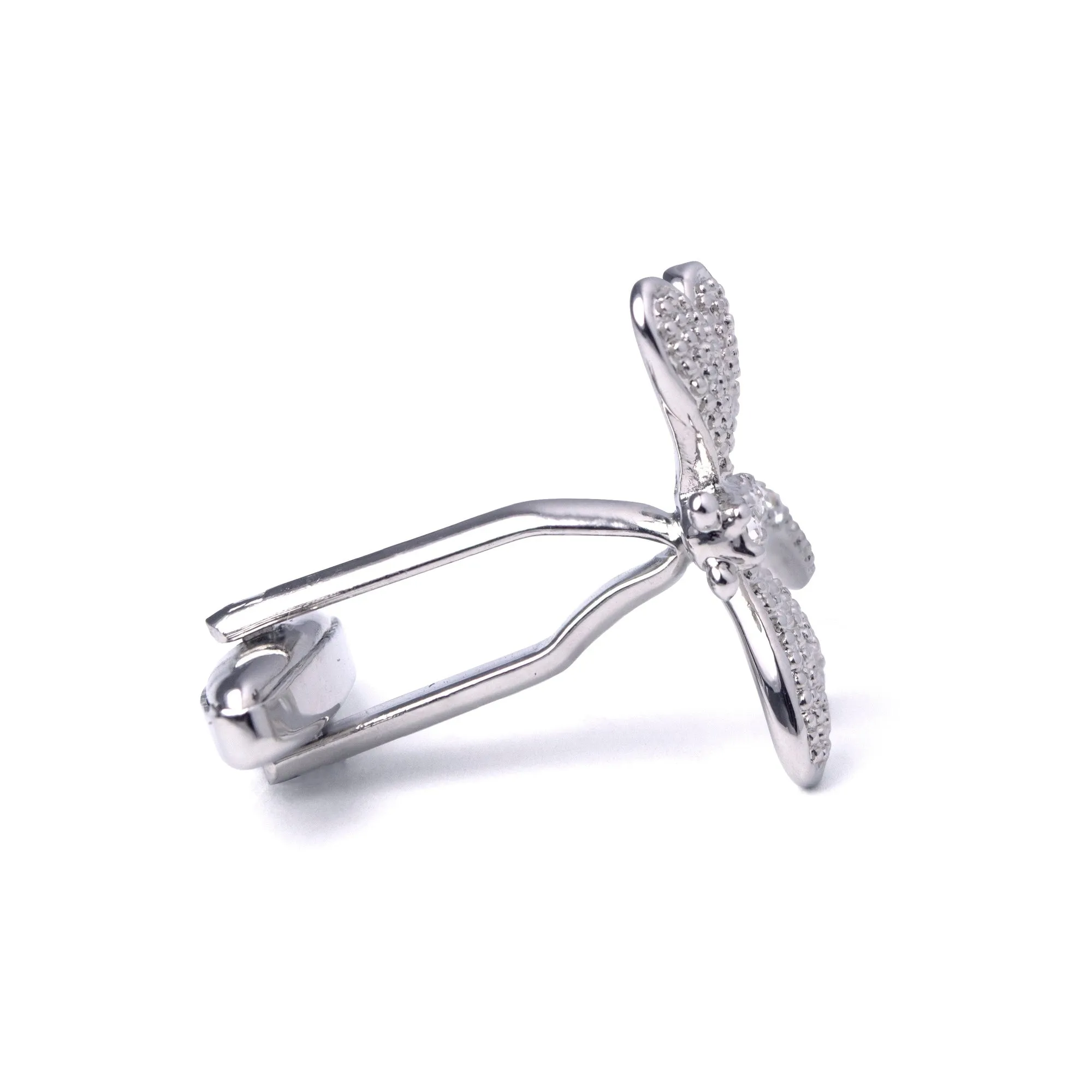 MarZthomson Dragonfly Cufflinks with Clear Crystals (Online Exclusive)