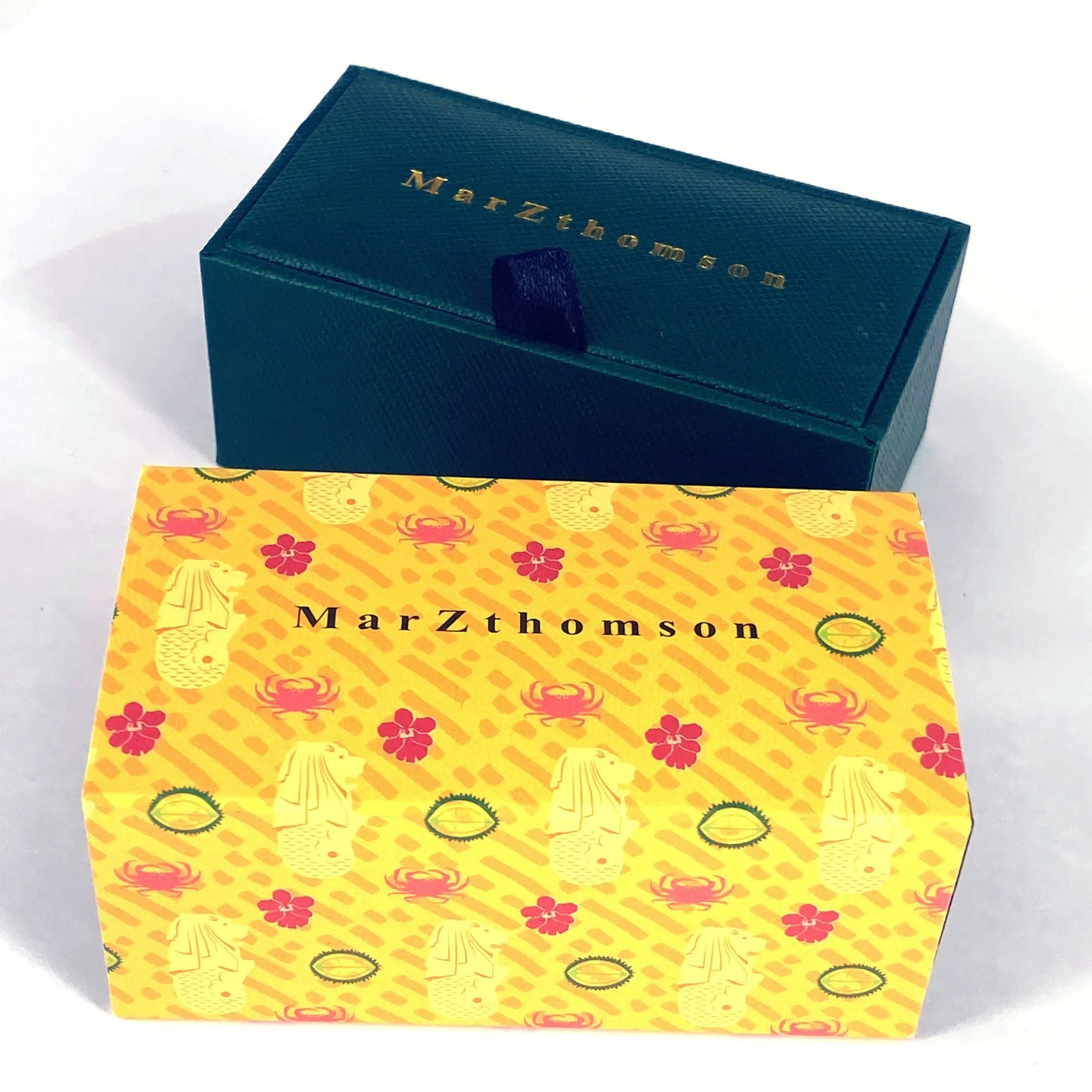 MarzthomsonRectangle Florist Design - Pink cufflinks (Online Exclusive)