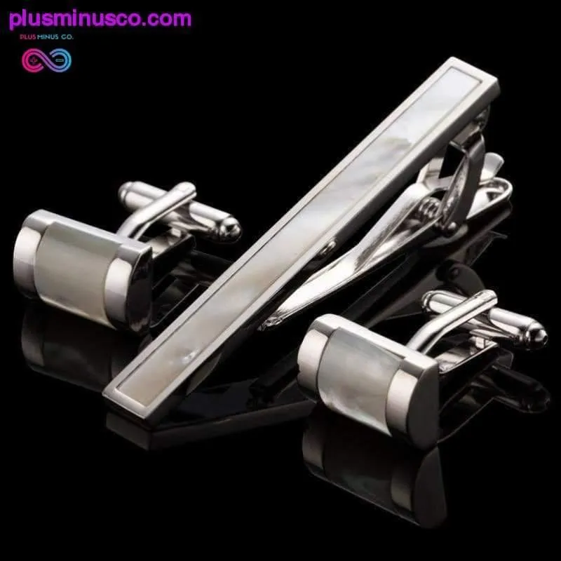 Men Jewelry Necktie Set High Quality Square Cufflinks