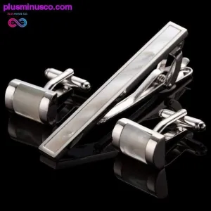 Men Jewelry Necktie Set High Quality Square Cufflinks