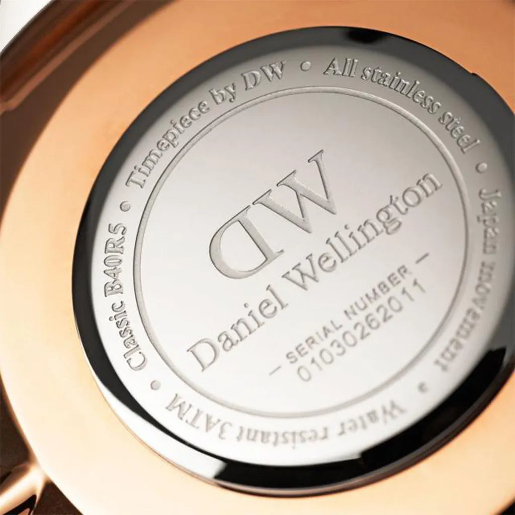 Men's Daniel Wellington 40mm Bristol Watch in Rose Gold
