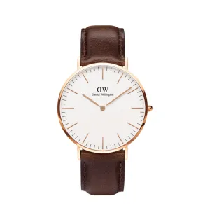 Men's Daniel Wellington 40mm Bristol Watch in Rose Gold