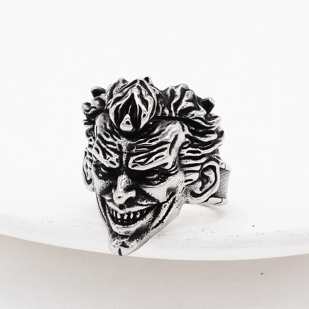 Men's Retro European Punk Rock Titanium Steel Ring