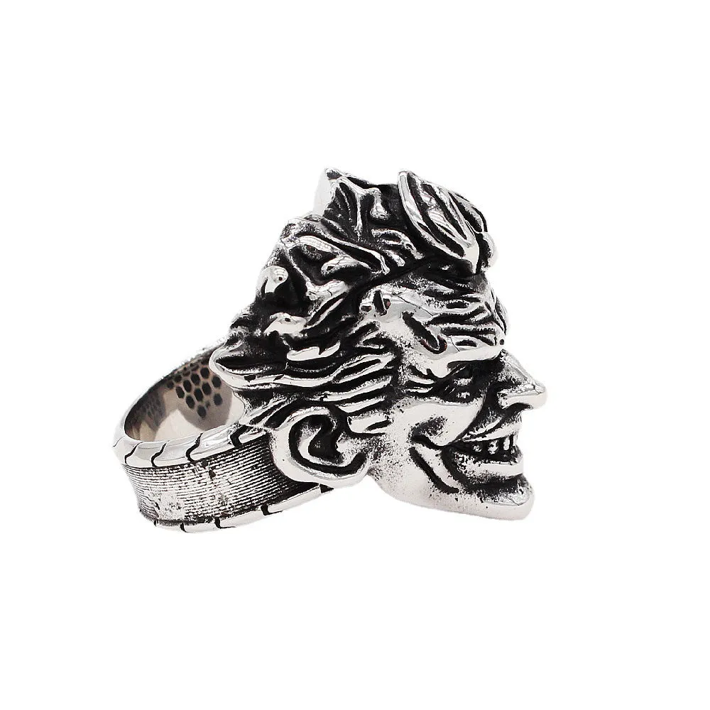 Men's Retro European Punk Rock Titanium Steel Ring