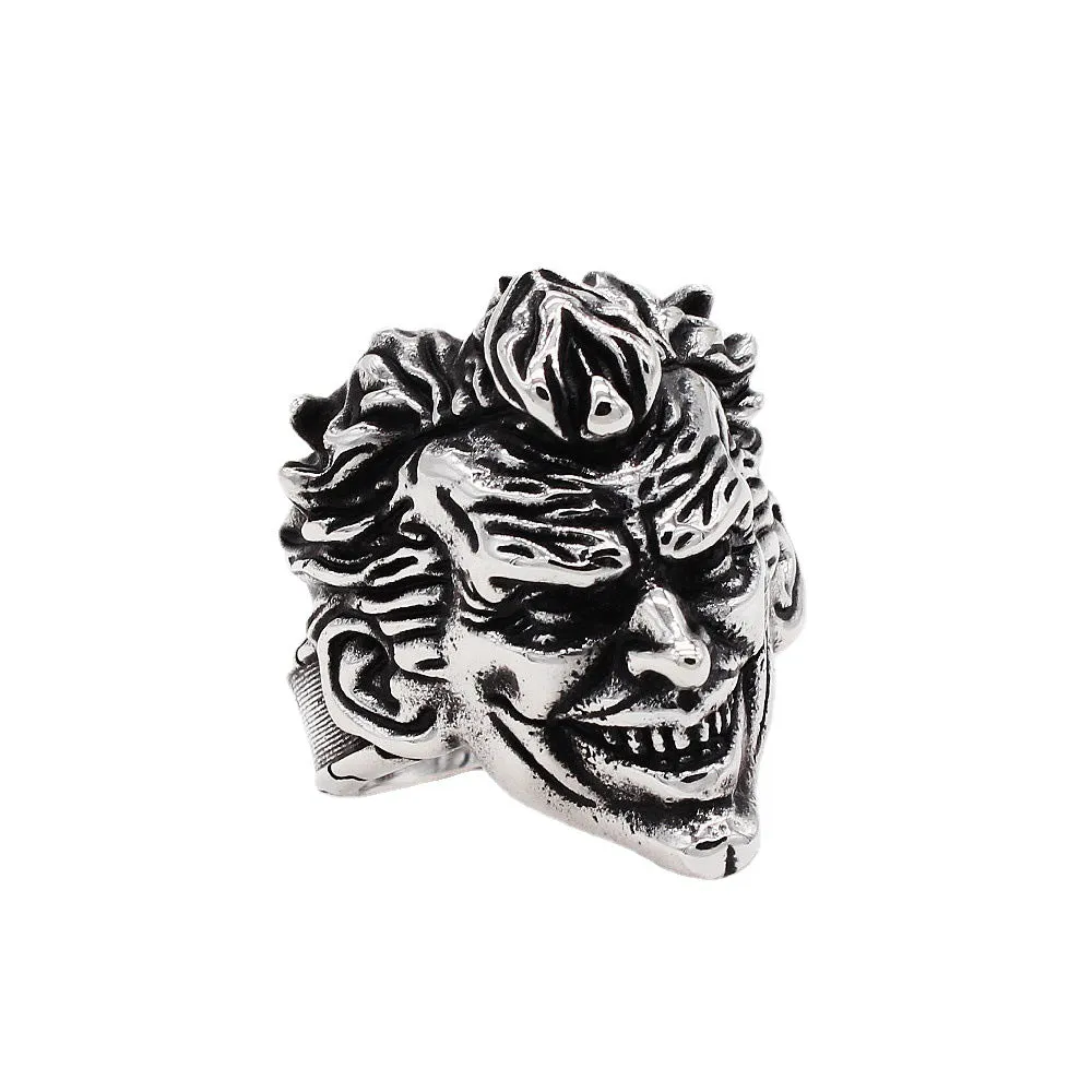 Men's Retro European Punk Rock Titanium Steel Ring