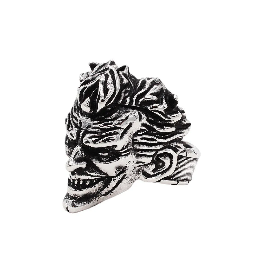 Men's Retro European Punk Rock Titanium Steel Ring