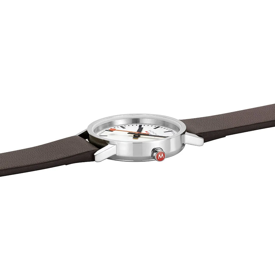 Mondaine Classic 30mm Brown Vegan Leather Watch A658.30323.11SBGV