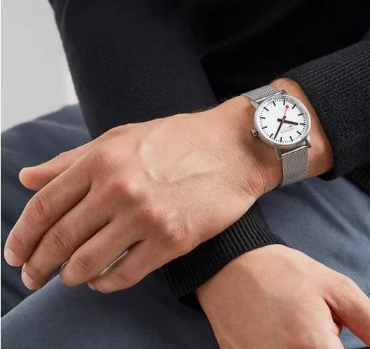 MONDAINE evo2, 35mm, stainless steel watch, MSE.35110.SM