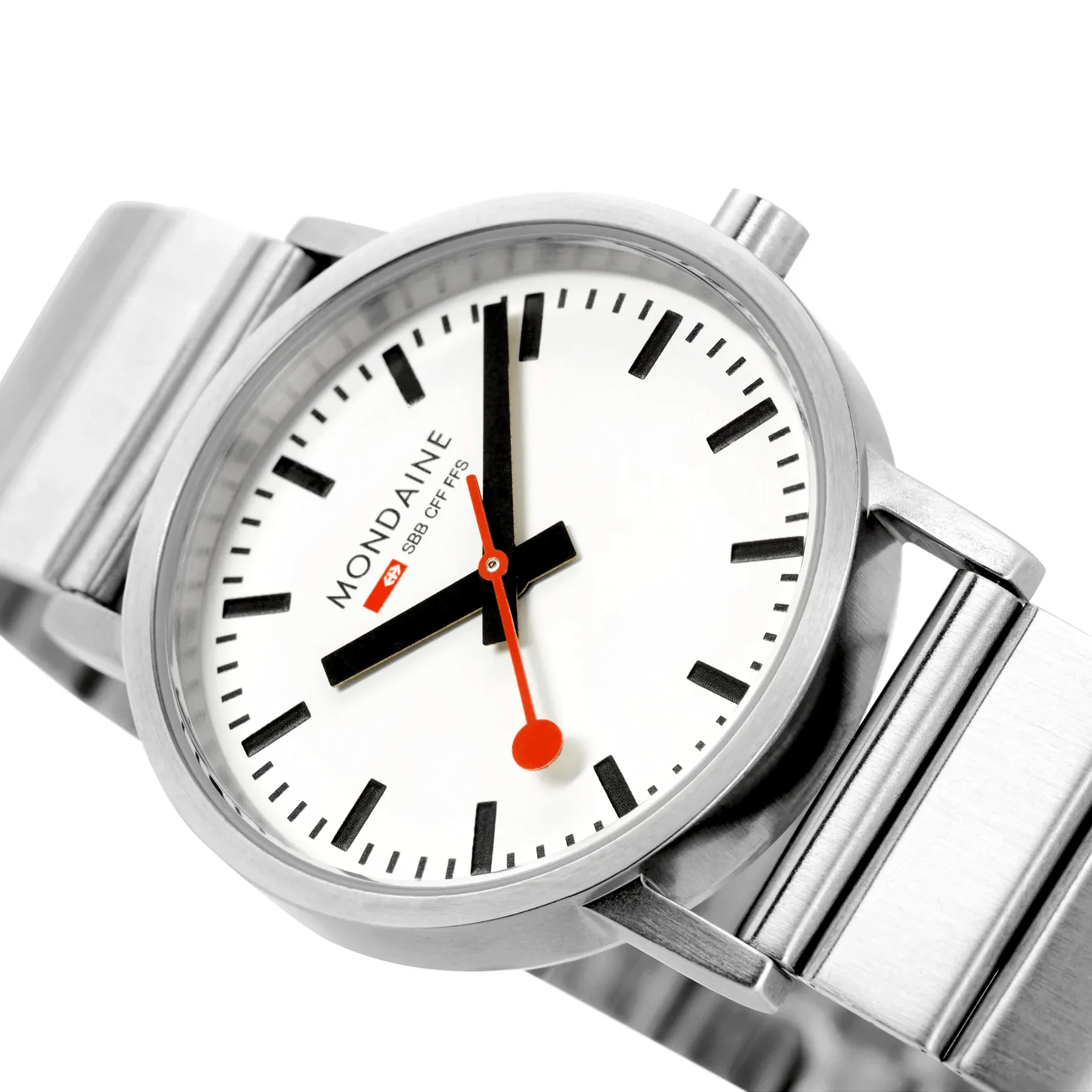 Mondaine - Official Classic 40mm Silver Stainless Steel Watch A660.30360.16SBJ