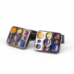Multicoloured Gunmetal Cufflinks (Online Exclusive)