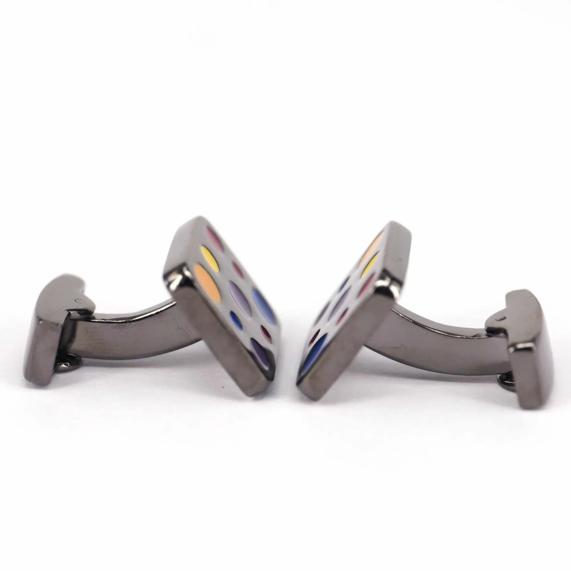 Multicoloured Gunmetal Cufflinks (Online Exclusive)