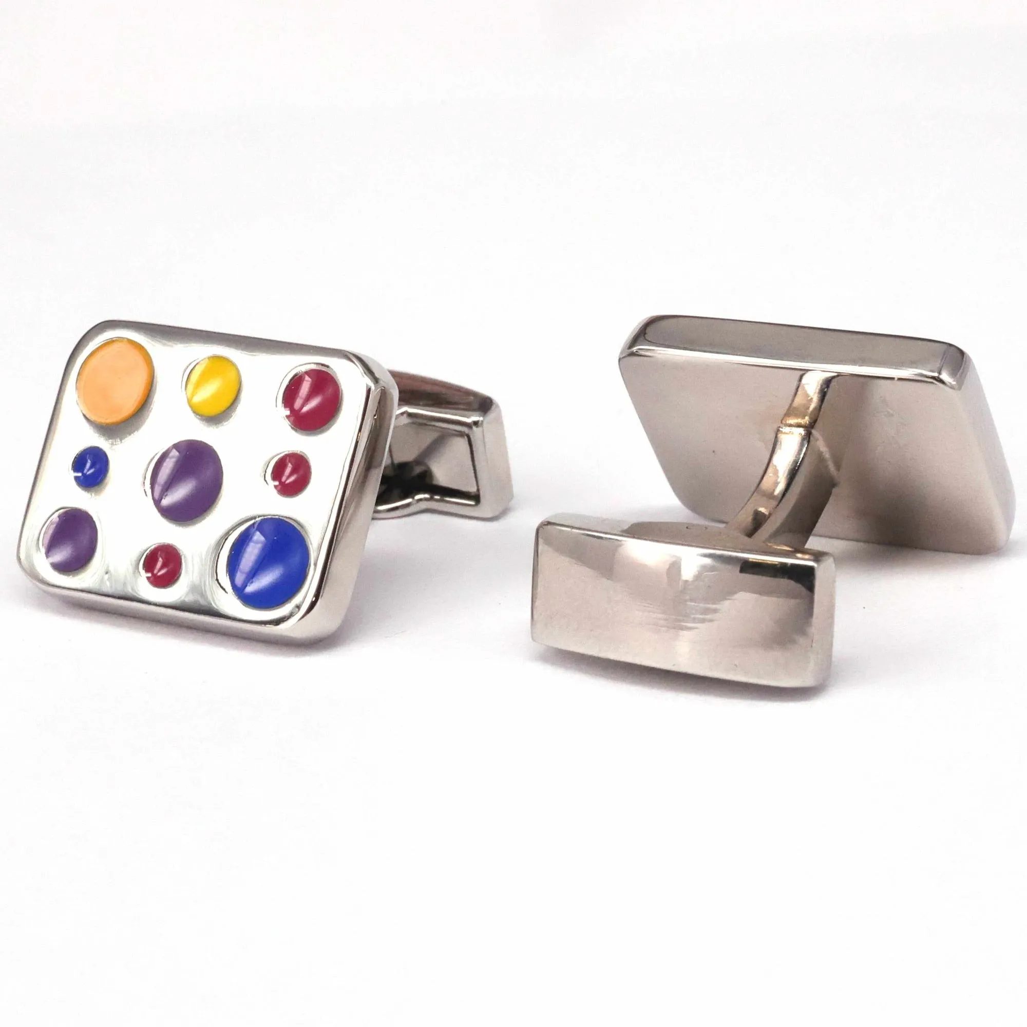 Multicoloured Gunmetal Cufflinks (Online Exclusive)