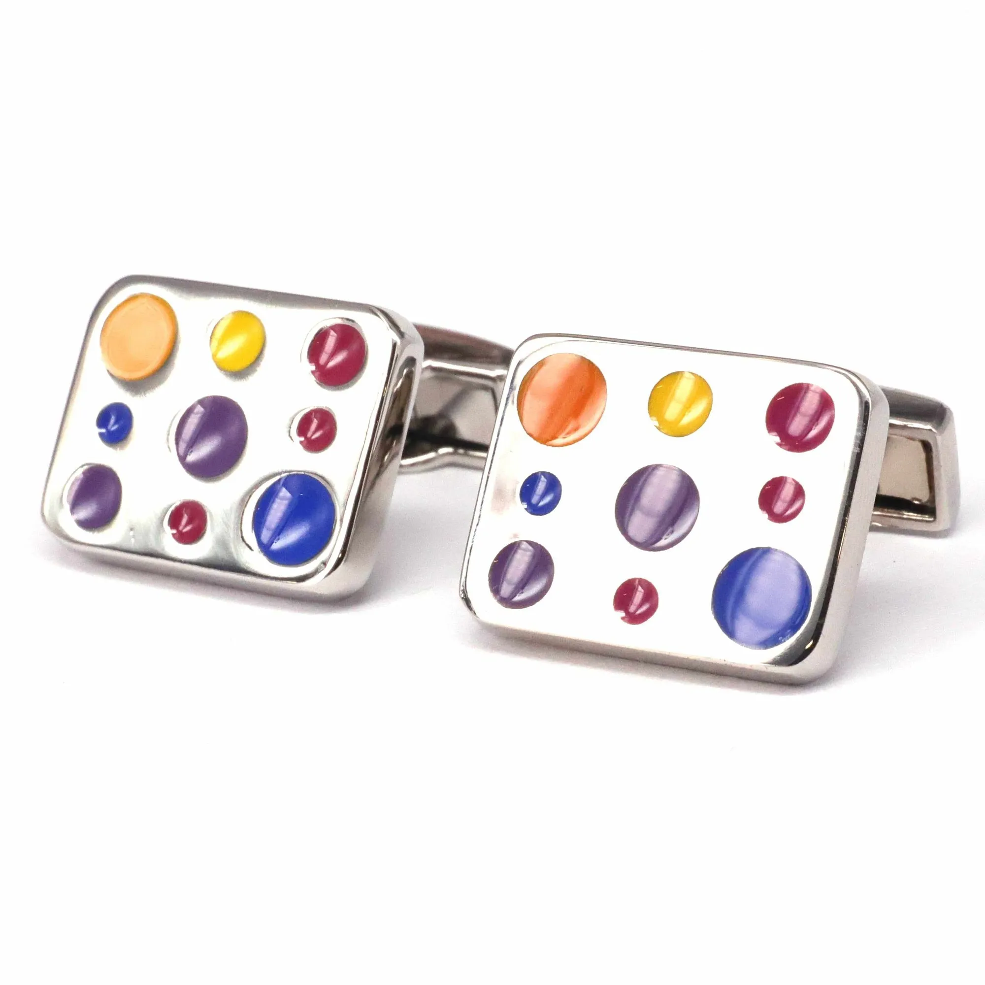 Multicoloured Gunmetal Cufflinks (Online Exclusive)