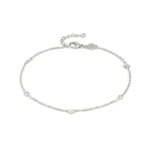 Nomination Anklets, Mixed, White Cubic Zirconia, Silver
