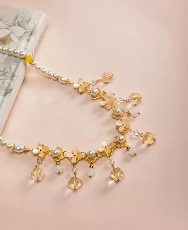 Osmanthus Sweet Wine 桂花甜酒 Necklace Bracelet Jewelry Set