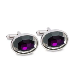 Oval Plum Bezel Cufflinks (Online Exclusive)