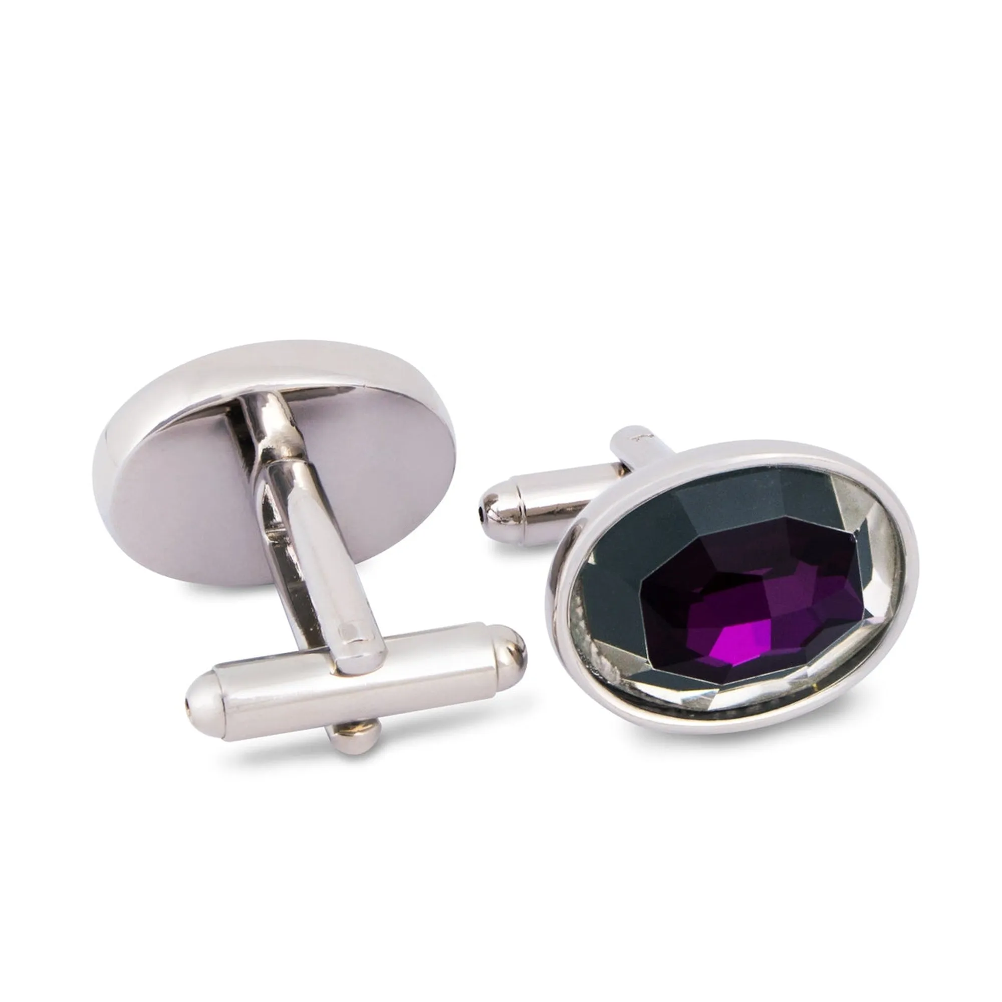 Oval Plum Bezel Cufflinks (Online Exclusive)