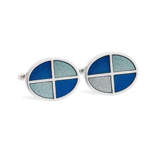 Oval Quadrant in Blue Cufflinks (Online Exclusive)