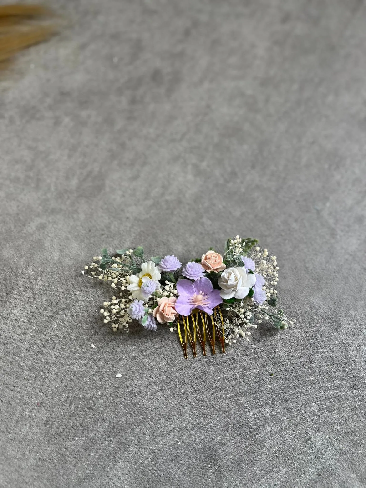 Pale purple bridal flower set