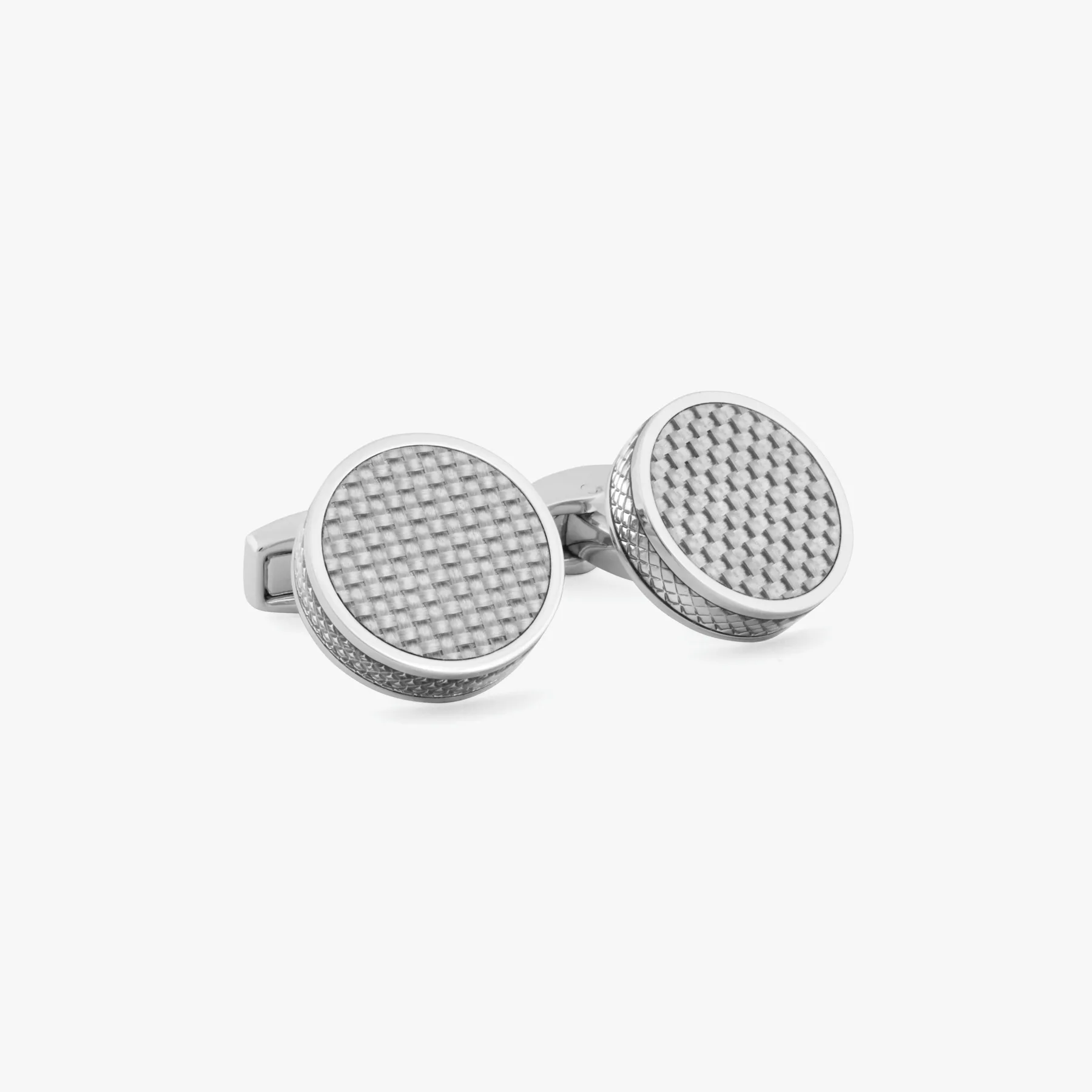 Palladium Tablet cufflinks with grey alutex