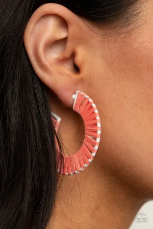 Paparazzi Everybody Conga! - Orange Earrings
