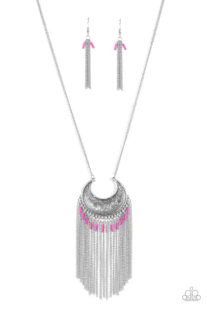 Paparazzi Necklace ~ Desert Coyote - Pink