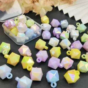 Pastel Holographic Diamond Beads With Loop