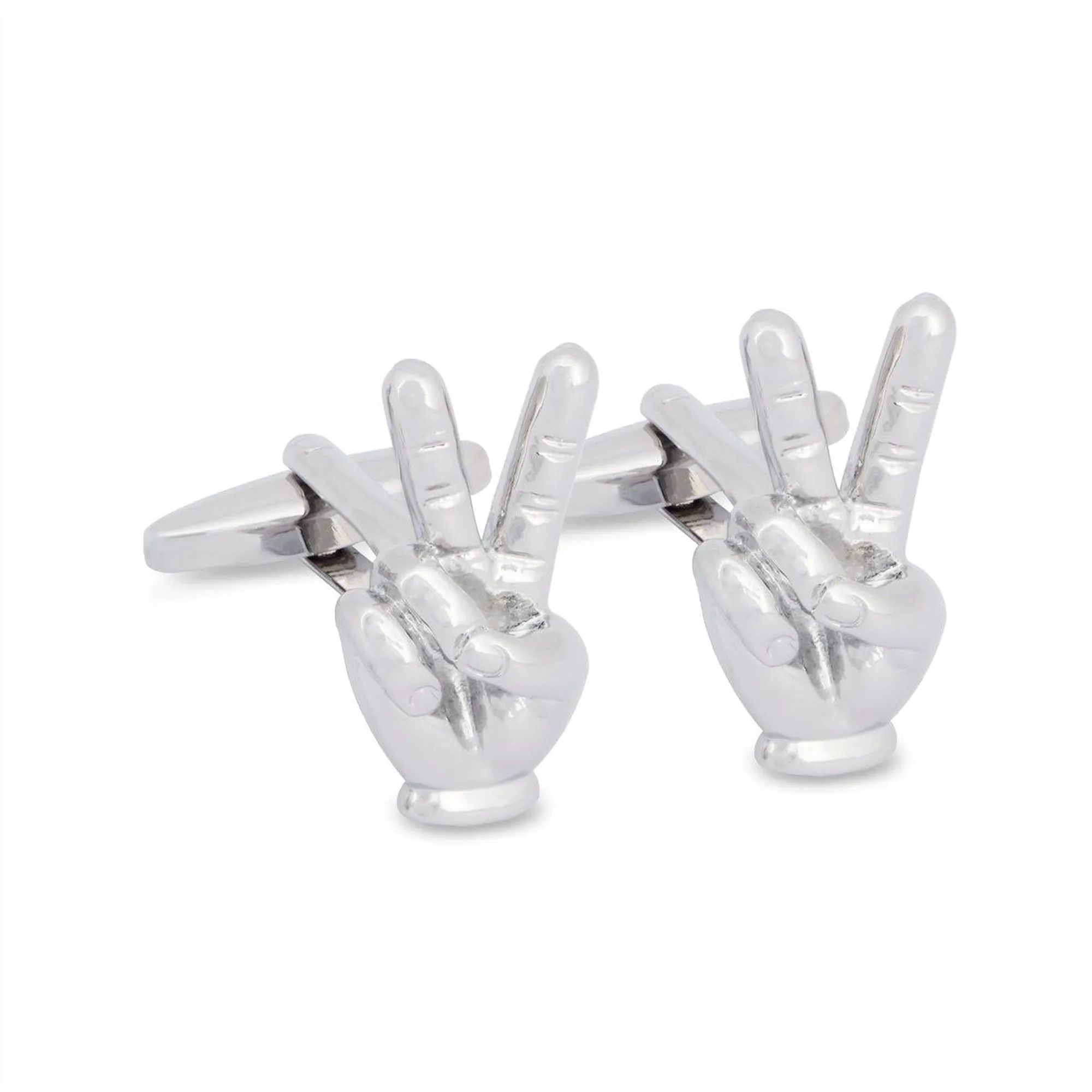 Peace Hand Sign Cufflinks, Victory Hand Sign Cufflinks (Online Exclusive)