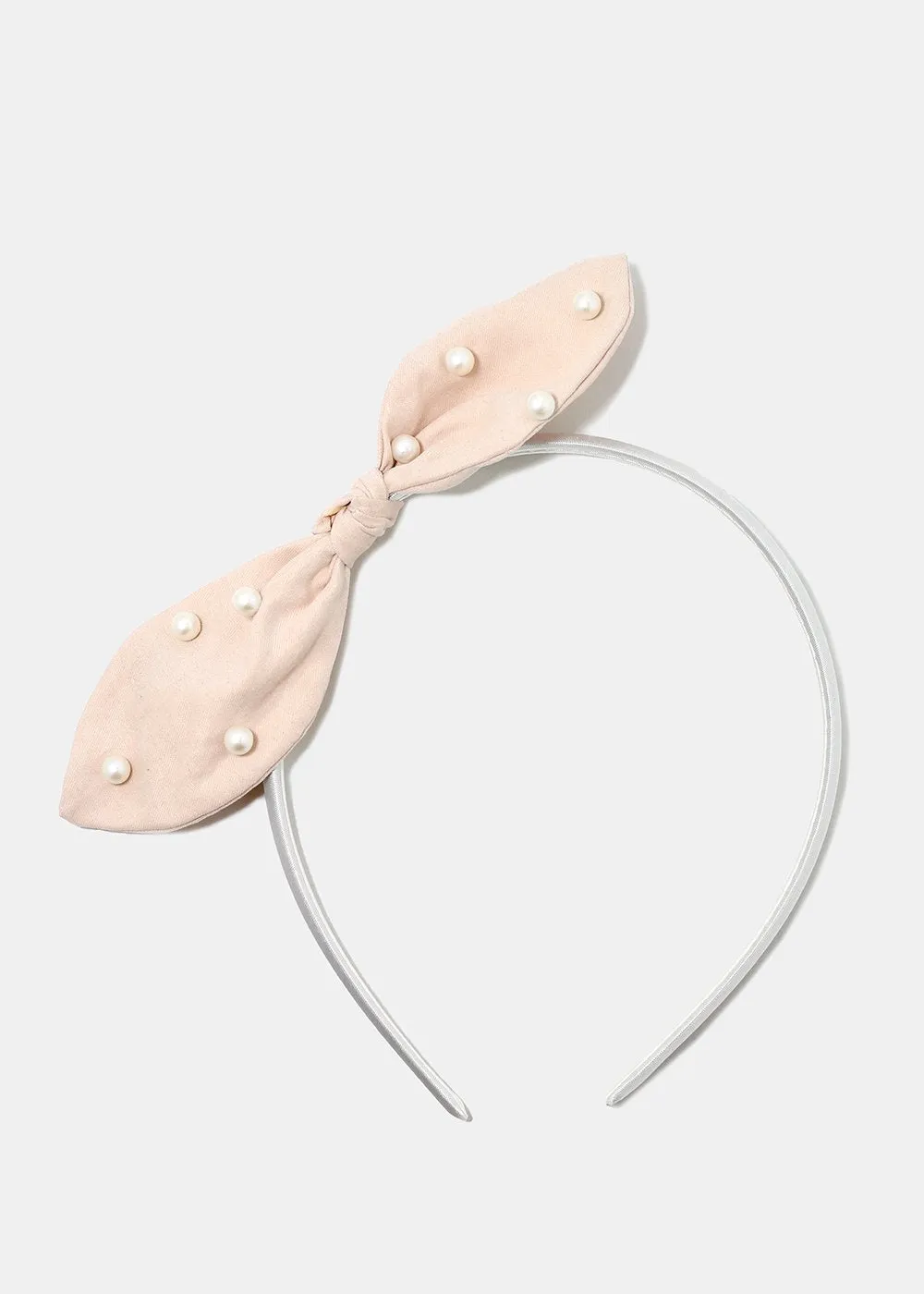 Pearl Bunny-Ear Bow Headband